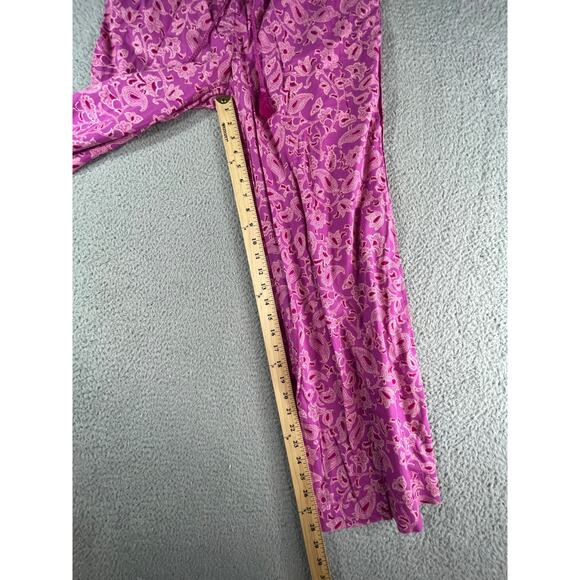 Knox Rose Pants Womens Small Pink Paisley Wide Leg Casual Elastic Drawstring NWT - Picture 5 of 9